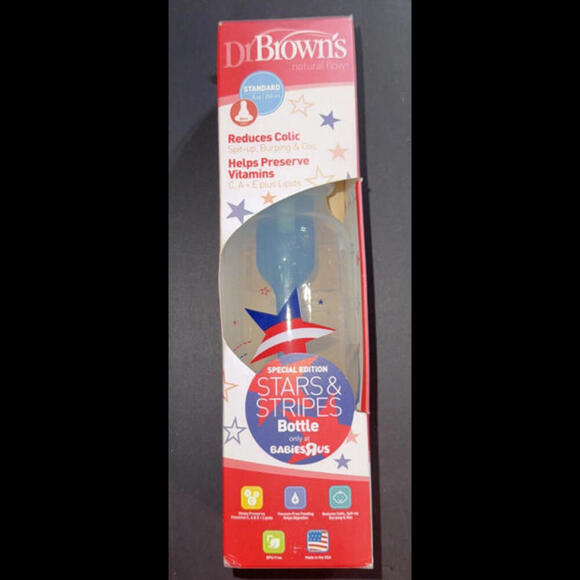 DR. BROWNS PATRIOTIC Special Edition Stars Stripe Natural Flow Anti-Colic Bottle - Picture 1 of 7